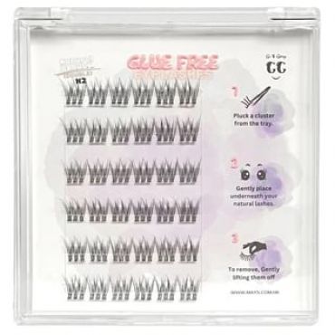 Gi & Gary - Glue Free Eyelashes Double Natural Beauty N2 with Eyelash Applicator Natural Beauty N2 - 36 pcs