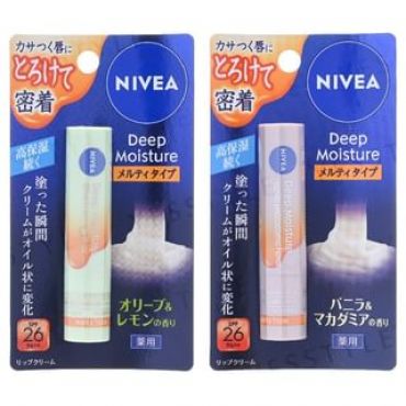 Nivea Japan - Deep Moisture Melty Type Lip Balm SPF 26 PA++ Unscented