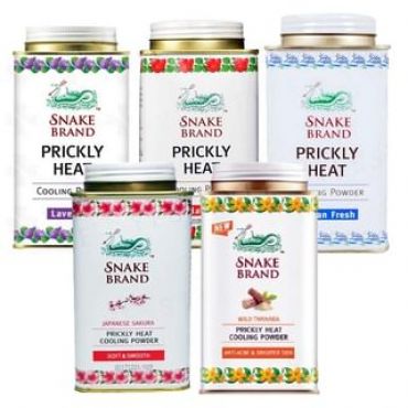 SNAKE BRAND - Prickly Heat Cooling Powder French Lavender - 140g