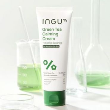 INGU - Green Tea Calming Cream + Biome Balance For Normal To Oily Skin Jumbo 100ml