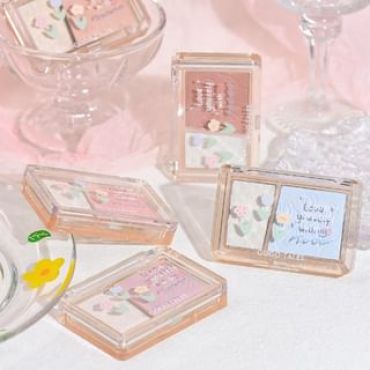 GOGO TALES - Highlight Blush Palette - 2 Colors (2-3) #G03 Purple - 7.6g