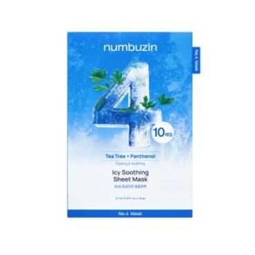 numbuzin - No.4 SOS Icy Soothing Sheet Mask Set 10 sheets 2025 Version - 27ml x 10 sheets
