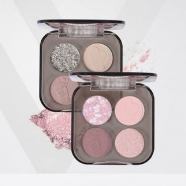 VEECCI - Glitter Quad Eyeshadow Palette - 5 Types S02 - 5.2g