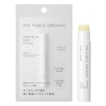 THE PUBLIC ORGANIC - Essential Oil Moist Lip Stick Lemon & Juniper (Matte Type)