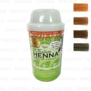 SimSim Japan - Madame Henna Herbal Treatment Color Shaker Set Dark Brown