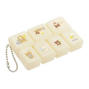San-X - Rilakkuma BASIC RILAKKUMA Flower Pill Case H95×W63×D20mm