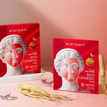 Mary&May - Vegan Collagen Red Ginseng Mask Set 30g x 4 sheets