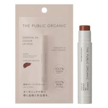 THE PUBLIC ORGANIC - Essential Oil Color Lip Stick Maroon Brown
