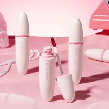 GOGO TALES - Velvet Lip Glaze - 3 Colors (1-3) #G01 Pink Apricot - 4.5g
