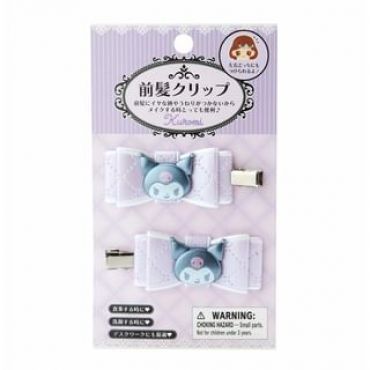 Kuromi Quilt Ribbon Hair Clip (Set of 2) 6 x 2.5cm