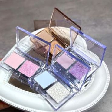 HERORANGE - Double Color Eyeshadow Palette - 3 Colors #05 Rose Glow - 4g