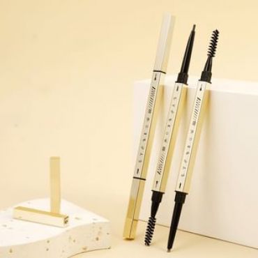 xixi - Dual Head Eyebrow Pencil - 3 Colors #02 Khaki Brown