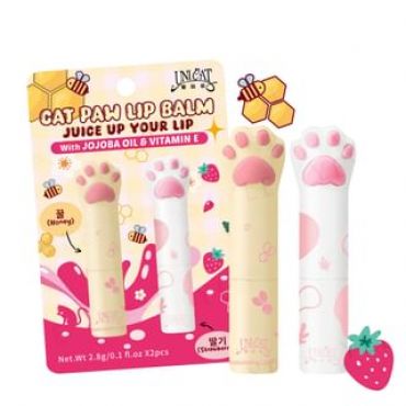 UNICAT - Cat Paw Lip Balm Set Honey + Strawberry 1 set