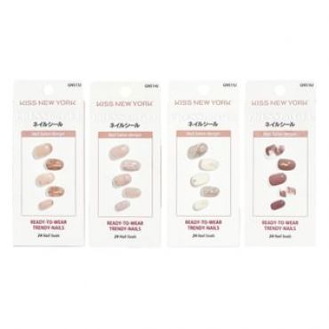 KISS NEW YORK - Press On Gel Nail Stickers GNS17J - 24 pcs