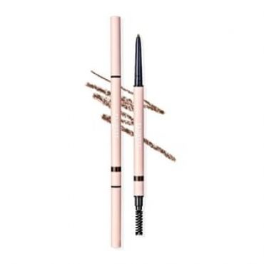 FLORTTE - 2 In 1 Eyebrow Pencil - 5 Colors (1-5) #B4 Natural Black - 50mg