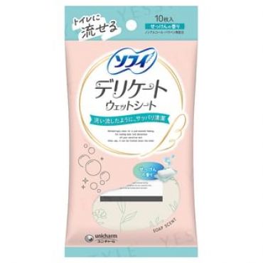 Unicharm - Delicate Wet Wipes Soap Scent 10 pcs