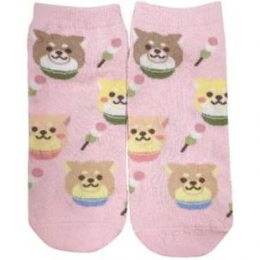 Chuken Mochi Shiba Ankle Socks Face Uemachi Dango 1 pair
