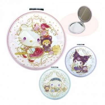 OST - Sanrio Round Compact Mirror Kuromi - H7.3×W7.3×D1.5cm