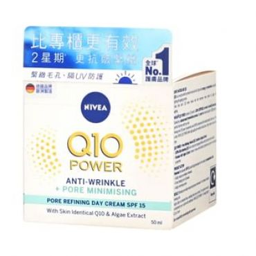 NIVEA - Q10 Power Anti-Wrinkle Pore Refining Day Cream SPF 15 50ml