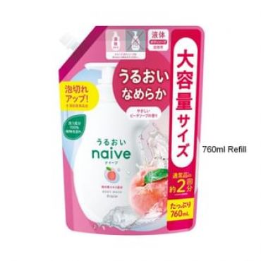 Kracie - Naive Body Wash Peach Leaf 760ml Refill