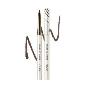 CLIO - Sharp So Simple Waterproof Pencil Liner - 7 Colors #04 Dark Brown
