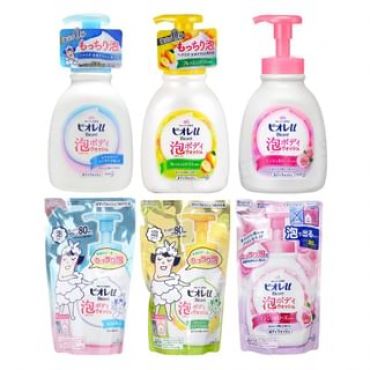 Kao - Biore U Bubble Body Wash Fresh Floral - 480ml Refill