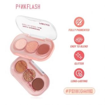 PINKFLASH - 3 Pan Eyeshadow - 11 Colors #BR04