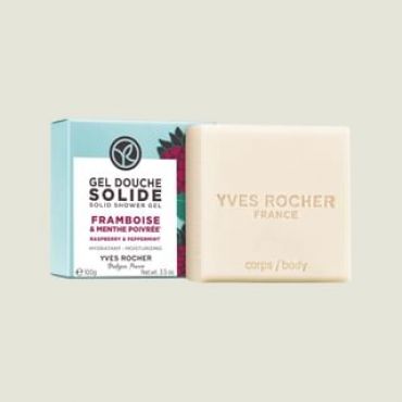 YVES ROCHER - Moisturizing Solid Shower Gel Raspberry & Peppermint 100g