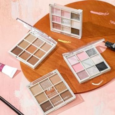 MENOW - Dream Play 9 Colors Eyeshadow Palette - 2 Types #02 Pink & Black - 9g