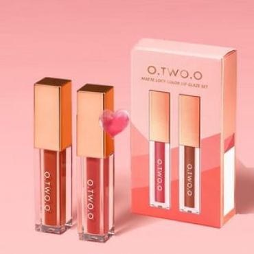 O.TWO.O - Matte Lock Color Lip Glaze Set - 3Types #S03 - 2pcs