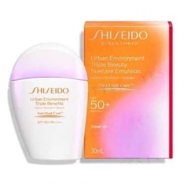 Shiseido - Urban Environment Triple Beauty Suncare Emulsion Tone-Up SPF 50+ PA++++ 30ml