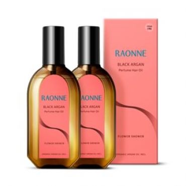 RAONNE - Black Argan Perfume Hair Oil Duo Set - 2 Types Flower Shower