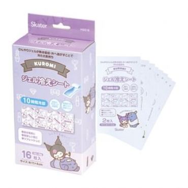 Skater - Sanrio KUROMI & Baku Cooling Gel Sheet 16 pcs 2 sheets × 8 packs - 110×40mm