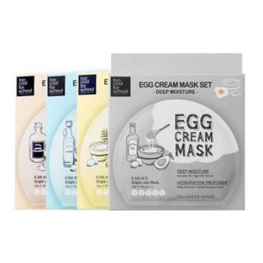 too cool for school - Egg Cream Mask Set - 4 Types Hydration