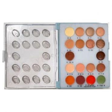 Kryolan - Derma Color Camouflage Mini Palette 18 Colors 14g