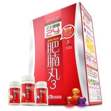 24 Hours Bye-Bye Belly Pellet 3 24 pellets x 3 bottles