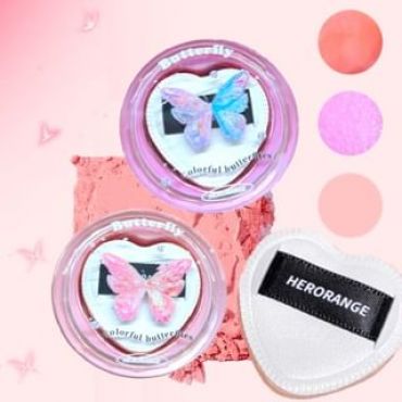 HERORANGE - Butterfly Rhyme Air Powder Blusher Cream - (4-6) #04 - 5g