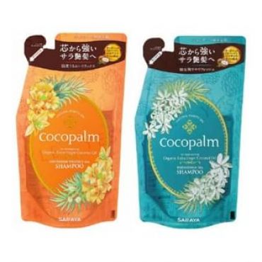 SARAYA - Cocopalm Organic Extra Virgin Coconut Oil Shampoo Polynesian Tahiti Spa - 380ml Refill