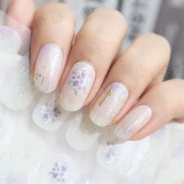 Lunacaca - Hydrangea Rain Nail Art Stickers 24 pcs