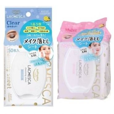 Kose - Lachesca Makeup Remover Sheet Clear - 50 pcs