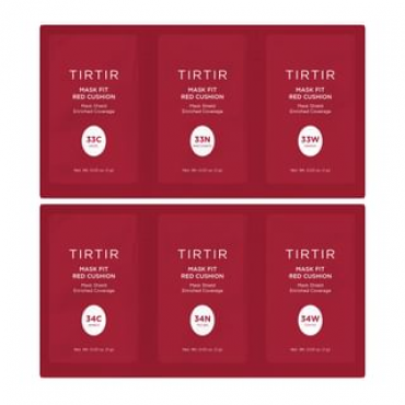 TIRTIR - Mask Fit Red Cushion 6 Shade Trial Kit - 5 Colors Medium Deep (33C-34W)