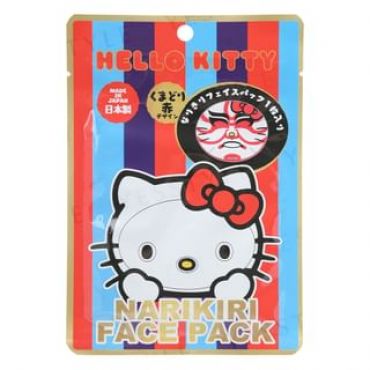 ASUNAROSYA - Sanrio Hello Kitty Narikiri Face Pack Kumadori Red 1 pc