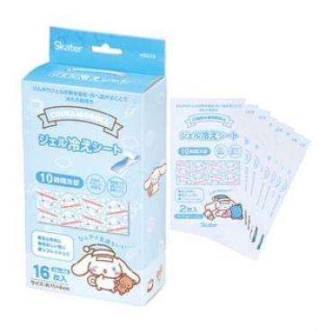 Skater - Sanrio Cinnamoroll & Kuma-san Cooling Gel Sheet 16 pcs 2 sheets × 8 packs - 110×40mm