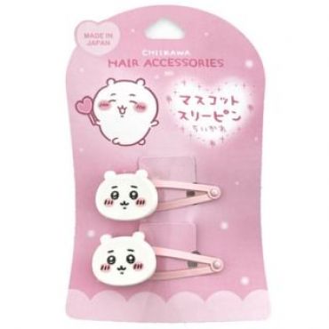 Chiikawa Mascot Hair Clip - Chiikawa Pink (Set of 2) 77 x 119mm