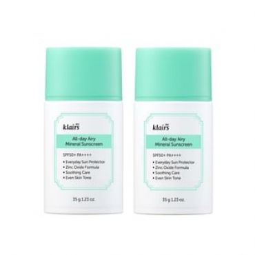 Dear, Klairs - All-day Airy Mineral Sunscreen Set 2 pcs