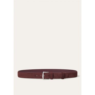 Loro Piana - Cintura Alsavel U (3,5), Man, Very Dark Maroon, Size: 90