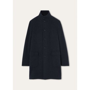 Loro Piana - Sweater Coat Light Cash Double, Man, Blue Navy, Size: XL