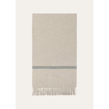 Loro Piana - Sciarpa Twelve Baby Cashmere, Man, Fog Melange, Size: NR