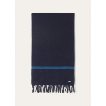 Loro Piana - Sciarpa Twelve Baby Cashmere, Man, Navy Blue, Size: NR