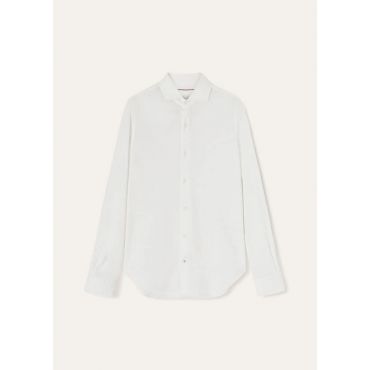 Loro Piana - Andrew Shirt Light Cotton Oxford, Man, Optical White, Size: L